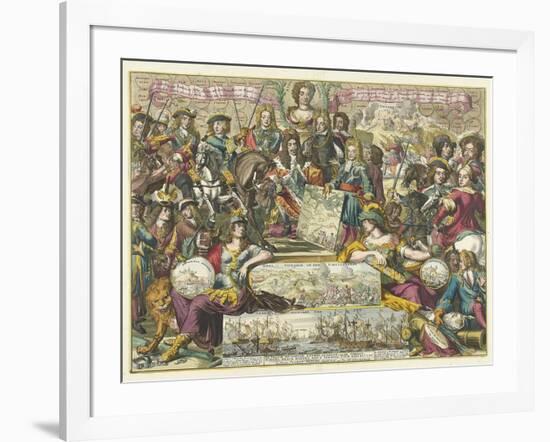 Allegory of the Victory of the Allies in 1704, 1704-1705-Romeyn De Hooghe-Framed Giclee Print