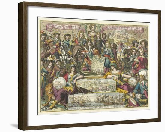 Allegory of the Victory of the Allies in 1704, 1704-1705-Romeyn De Hooghe-Framed Giclee Print