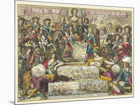 Allegory of the Victory of the Allies in 1704, 1704-1705-Romeyn De Hooghe-Mounted Giclee Print