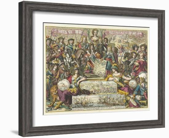 Allegory of the Victory of the Allies in 1704, 1704-1705-Romeyn De Hooghe-Framed Giclee Print