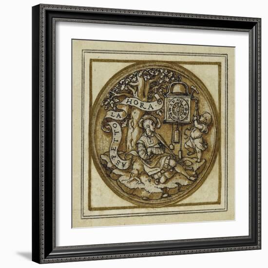 Allegory of Time - Design for a Pendant or Hat Badge, C.1532-43-Hans Holbein the Younger-Framed Giclee Print