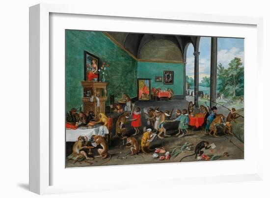 Allegory of Tulip Mania, Middle of 17Th C. (Oil on Wood)-Jan the Younger Brueghel-Framed Giclee Print