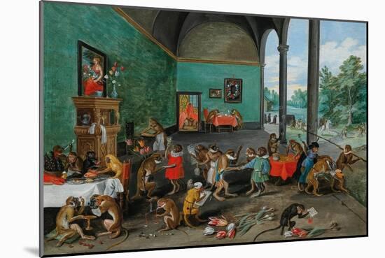 Allegory of Tulip Mania, Middle of 17Th C. (Oil on Wood)-Jan the Younger Brueghel-Mounted Giclee Print