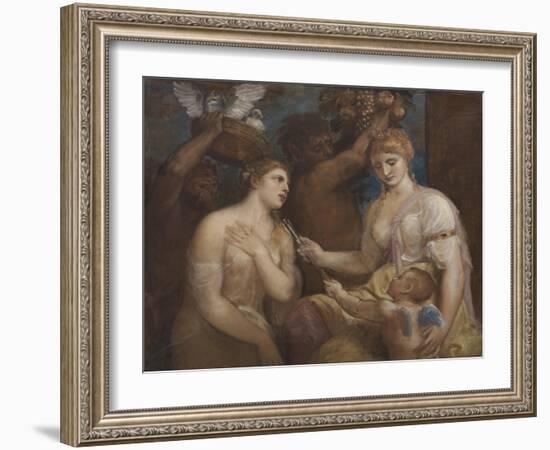 Allegory of Venus and Cupid, C.1600-Titian (Tiziano Vecelli)-Framed Giclee Print