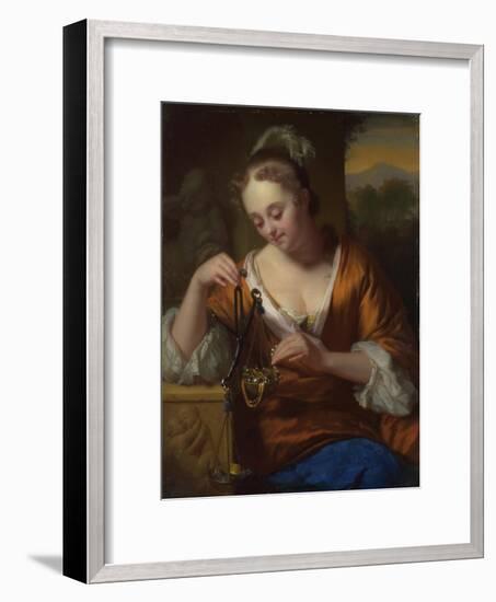 Allegory of Virtue and Riches, Ca. 1665-1667-Godfried Cornelisz Schalcken-Framed Giclee Print