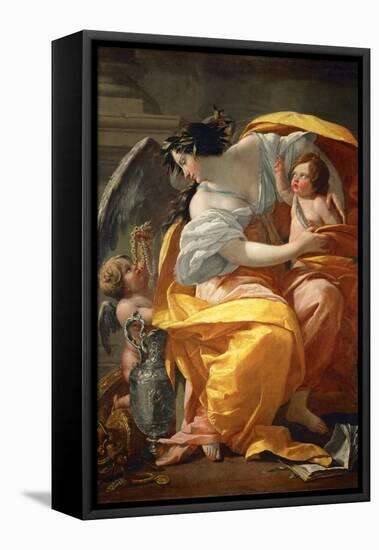 Allegory of Wealth. Between 1630 and 1635-Simon Vouet-Framed Premier Image Canvas