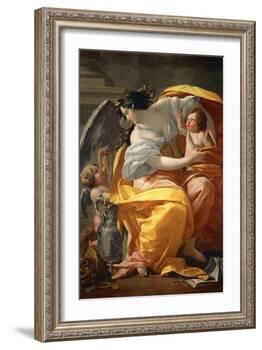Allegory of Wealth. Between 1630 and 1635-Simon Vouet-Framed Giclee Print