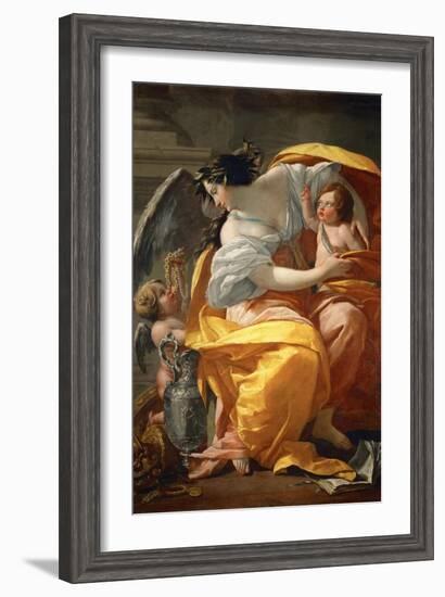 Allegory of Wealth. Between 1630 and 1635-Simon Vouet-Framed Giclee Print