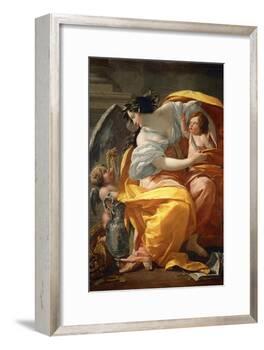 Allegory of Wealth. Between 1630 and 1635-Simon Vouet-Framed Giclee Print
