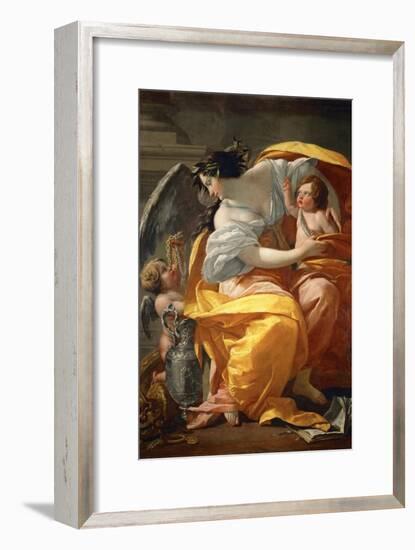 Allegory of Wealth. Between 1630 and 1635-Simon Vouet-Framed Giclee Print