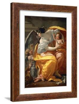 Allegory of Wealth. Between 1630 and 1635-Simon Vouet-Framed Giclee Print