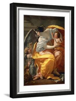 Allegory of Wealth. Between 1630 and 1635-Simon Vouet-Framed Giclee Print