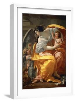 Allegory of Wealth. Between 1630 and 1635-Simon Vouet-Framed Giclee Print