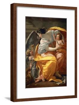 Allegory of Wealth. Between 1630 and 1635-Simon Vouet-Framed Giclee Print