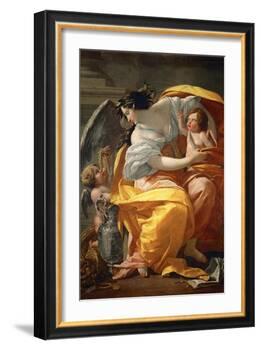 Allegory of Wealth. Between 1630 and 1635-Simon Vouet-Framed Giclee Print