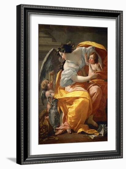 Allegory of Wealth-Simon Vouet-Framed Giclee Print