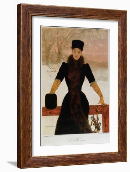 Allegory of Winter, circa 1900-Jan van Beers-Framed Giclee Print