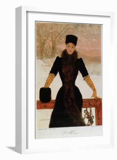 Allegory of Winter, circa 1900-Jan van Beers-Framed Giclee Print