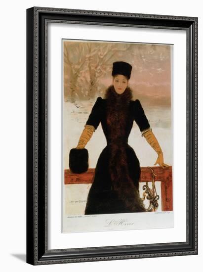 Allegory of Winter, circa 1900-Jan van Beers-Framed Giclee Print