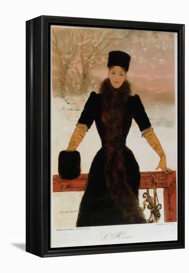 Allegory of Winter, circa 1900-Jan van Beers-Framed Premier Image Canvas
