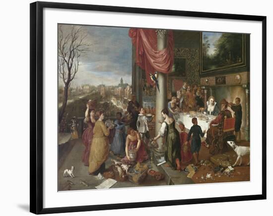 Allegory of Winter-Pieter Bruegel the Elder-Framed Premium Giclee Print