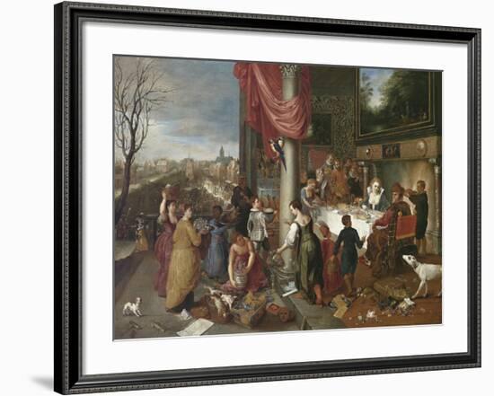 Allegory of Winter-Pieter Bruegel the Elder-Framed Premium Giclee Print