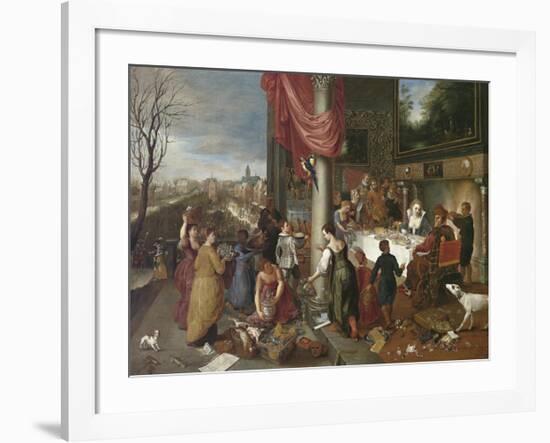 Allegory of Winter-Pieter Bruegel the Elder-Framed Premium Giclee Print