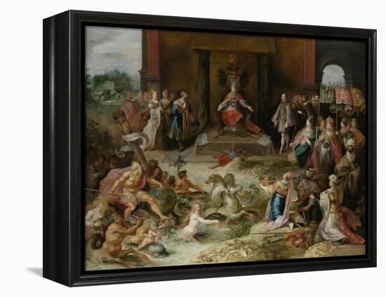 Allegory on the Abdication of Emperor Charles V in Brussels, C.1630-40-Frans Francken the Younger-Framed Premier Image Canvas