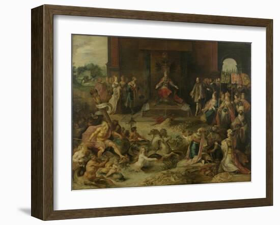 Allegory on the Abdication of Emperor Charles V in Brussels October 1555, 1642-Frans Francken the Younger-Framed Giclee Print