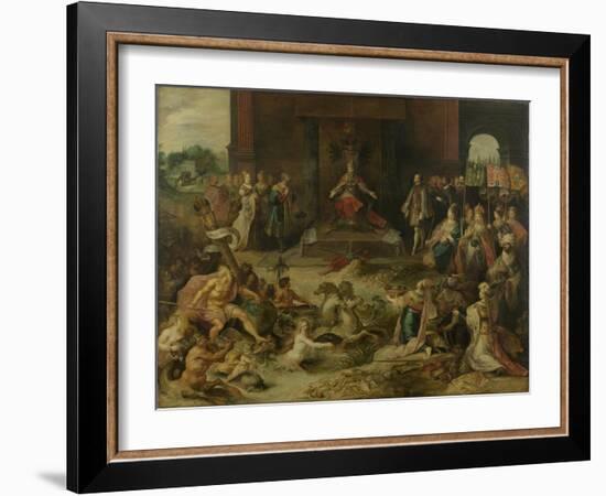 Allegory on the Abdication of Emperor Charles V in Brussels October 1555, 1642-Frans Francken the Younger-Framed Giclee Print