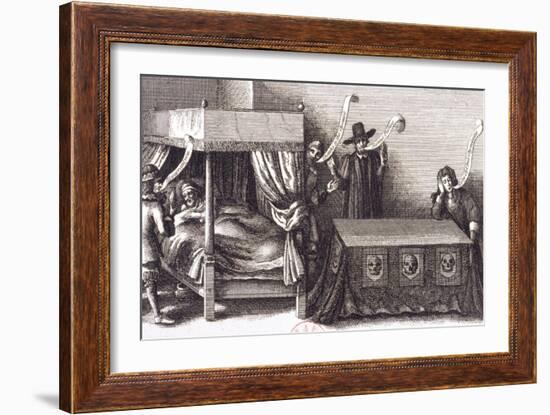 Allegory on the Death of James I at Theobalds in Hertfordshire, 1625-Wenceslaus Hollar-Framed Giclee Print