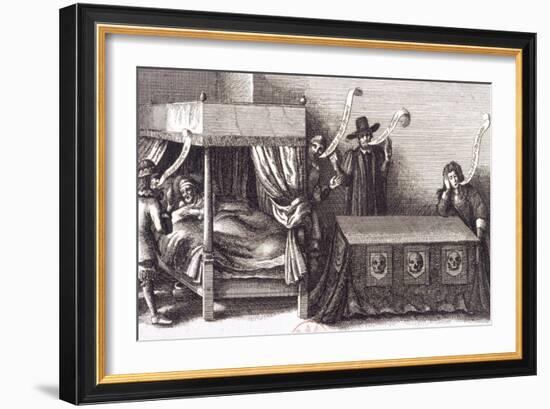 Allegory on the Death of James I at Theobalds in Hertfordshire, 1625-Wenceslaus Hollar-Framed Giclee Print