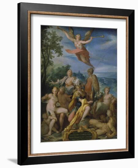 Allegory to the Emperor Rudolf Ii. for Ending the Wars Against the Turks, 1592-Bartholomaeus Spranger-Framed Giclee Print