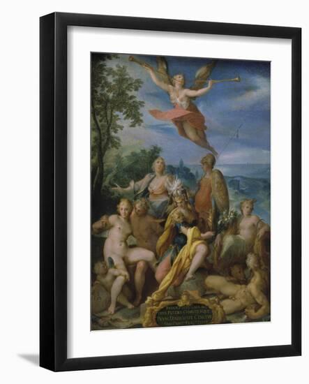 Allegory to the Emperor Rudolf Ii. for Ending the Wars Against the Turks, 1592-Bartholomaeus Spranger-Framed Giclee Print