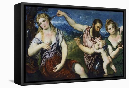 Allegory with Mars, Venus, Flora and Cupid, Ca 1560-Paris Bordone-Framed Premier Image Canvas