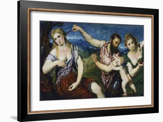 Allegory with Mars, Venus, Flora and Cupid, Ca 1560-Paris Bordone-Framed Giclee Print