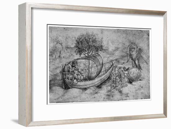 Allegory with Wolf and Eagle, C1516-Leonardo da Vinci-Framed Giclee Print