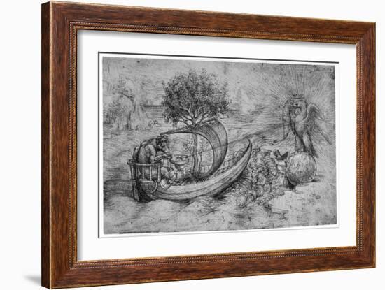 Allegory with Wolf and Eagle, C1516-Leonardo da Vinci-Framed Giclee Print