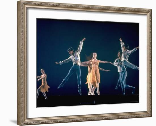 Allegra Kent and John Clifford in New York City Ballet Production of Dances at a Gathering-Gjon Mili-Framed Premium Photographic Print