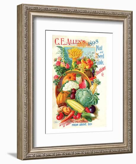 Allen's Seed Guide Brattleboro-null-Framed Art Print