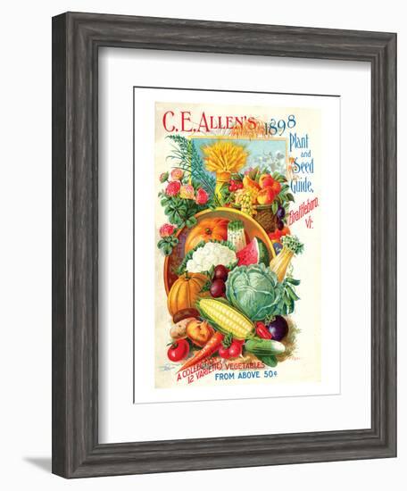 Allen's Seed Guide Brattleboro-null-Framed Art Print