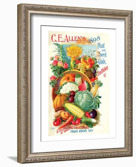 Allen's Seed Guide Brattleboro-null-Framed Art Print