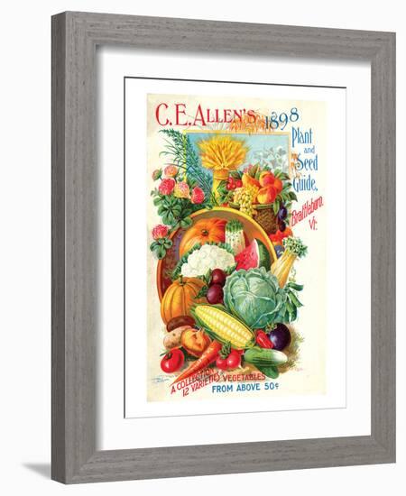 Allen's Seed Guide Brattleboro-null-Framed Art Print