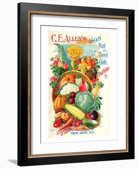 Allen's Seed Guide Brattleboro-null-Framed Art Print