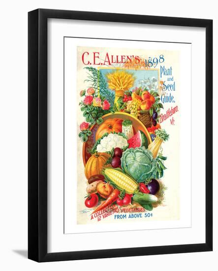 Allen's Seed Guide Brattleboro-null-Framed Art Print