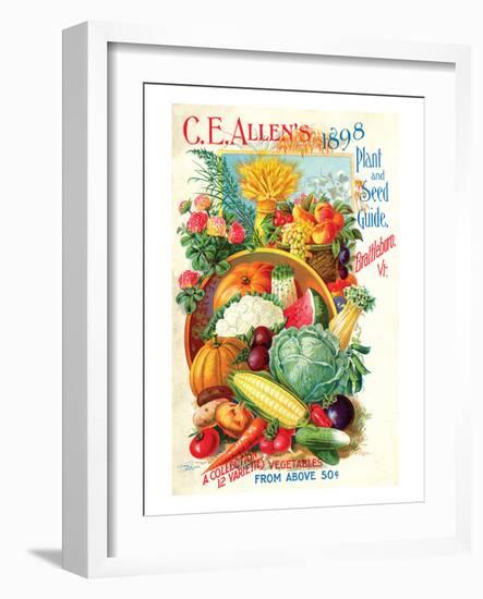 Allen's Seed Guide Brattleboro-null-Framed Art Print