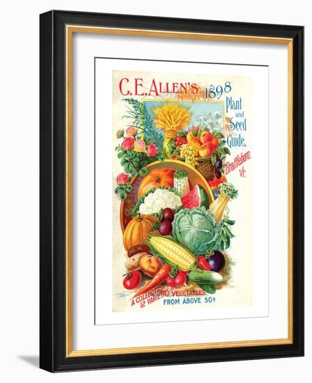 Allen's Seed Guide Brattleboro-null-Framed Art Print