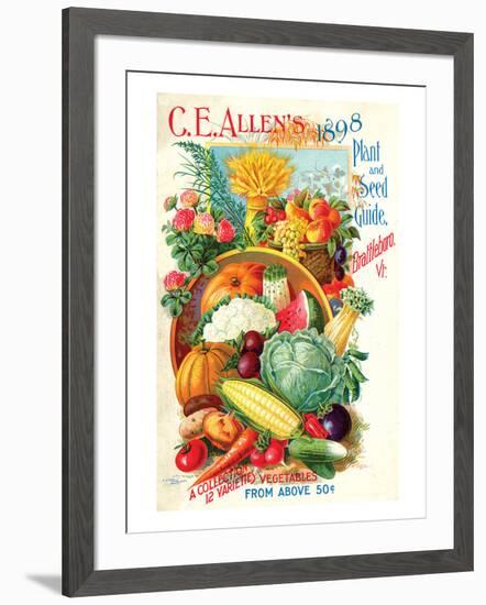 Allen's Seed Guide Brattleboro-null-Framed Art Print