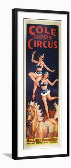 "Allen Sisters, America's Greatest Equestriennes", Circa 1940-null-Framed Giclee Print