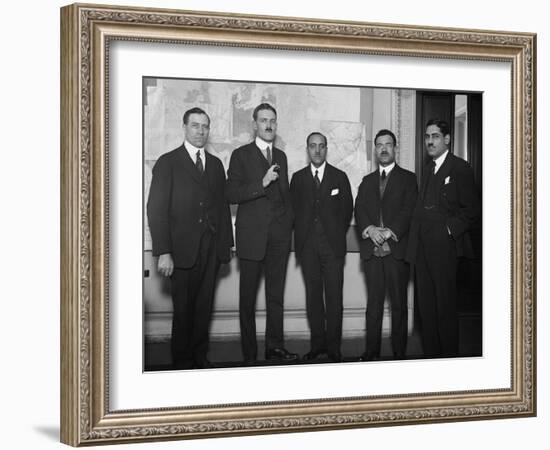 Allen Welsh Dulles (2nd from Left) as Chief of the Near East Division of the Department of State-null-Framed Photo